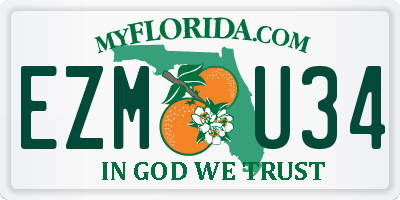 FL license plate EZMU34