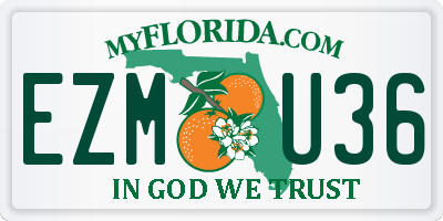 FL license plate EZMU36