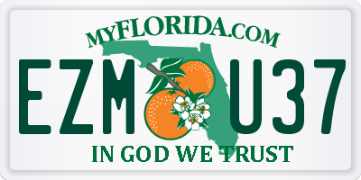 FL license plate EZMU37