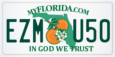 FL license plate EZMU50