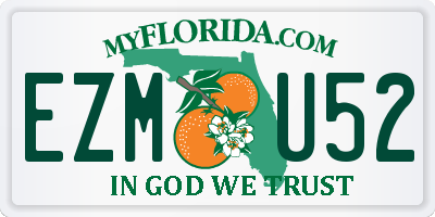 FL license plate EZMU52