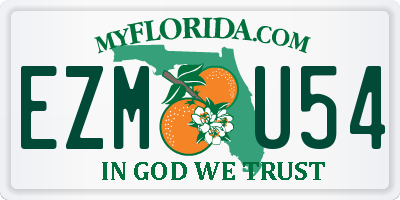 FL license plate EZMU54