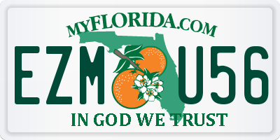 FL license plate EZMU56