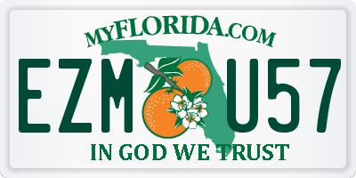 FL license plate EZMU57