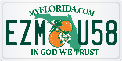 FL license plate EZMU58