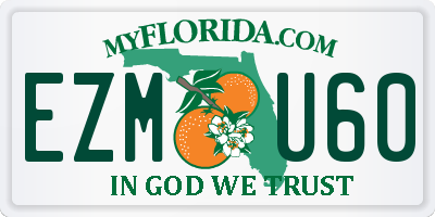 FL license plate EZMU60