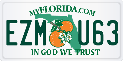 FL license plate EZMU63