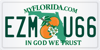 FL license plate EZMU66