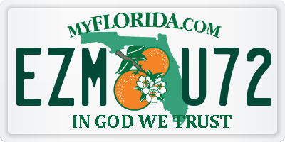 FL license plate EZMU72