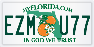 FL license plate EZMU77