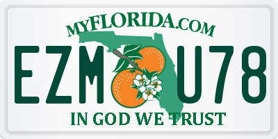 FL license plate EZMU78