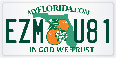 FL license plate EZMU81