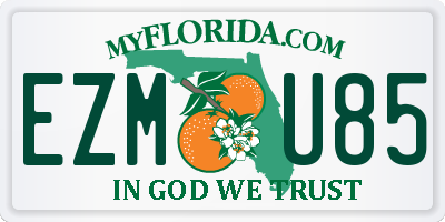 FL license plate EZMU85