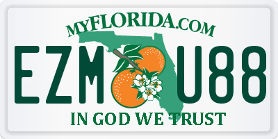 FL license plate EZMU88