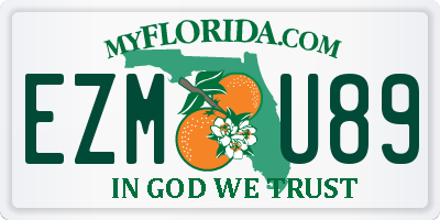 FL license plate EZMU89