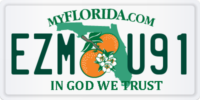 FL license plate EZMU91