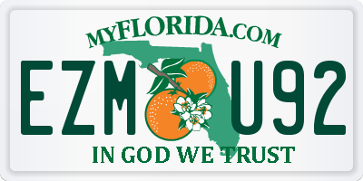 FL license plate EZMU92