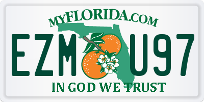 FL license plate EZMU97