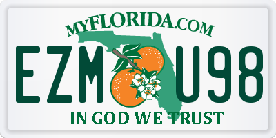 FL license plate EZMU98