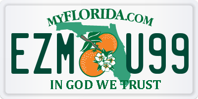 FL license plate EZMU99