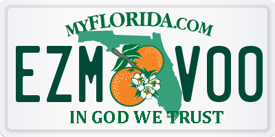 FL license plate EZMV00