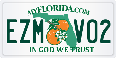 FL license plate EZMV02