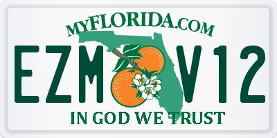 FL license plate EZMV12