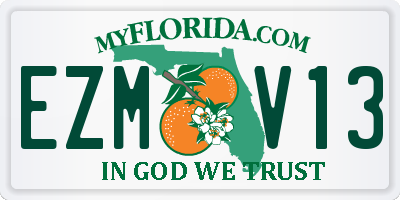 FL license plate EZMV13