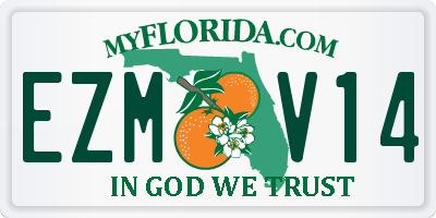 FL license plate EZMV14