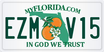 FL license plate EZMV15