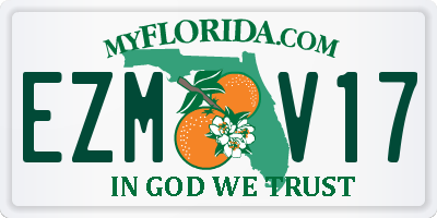 FL license plate EZMV17