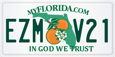 FL license plate EZMV21