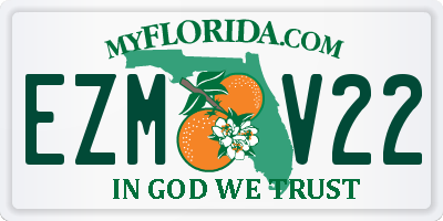 FL license plate EZMV22