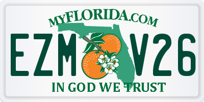 FL license plate EZMV26