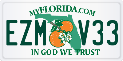 FL license plate EZMV33