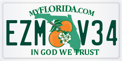 FL license plate EZMV34