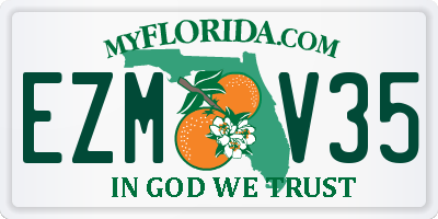 FL license plate EZMV35