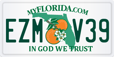 FL license plate EZMV39