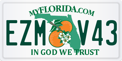 FL license plate EZMV43