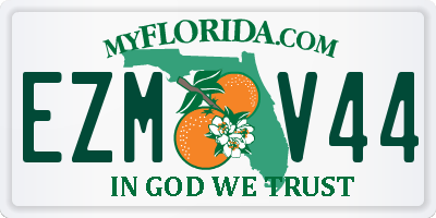 FL license plate EZMV44