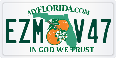 FL license plate EZMV47