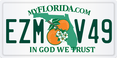 FL license plate EZMV49