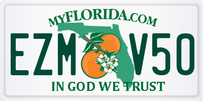 FL license plate EZMV50