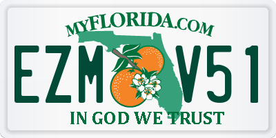 FL license plate EZMV51