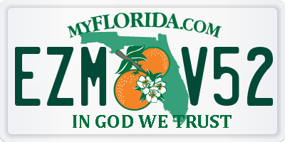 FL license plate EZMV52