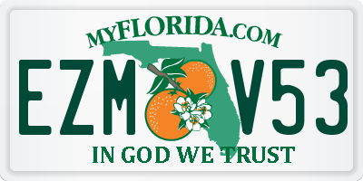 FL license plate EZMV53