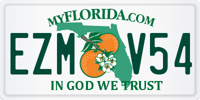 FL license plate EZMV54