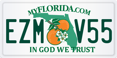 FL license plate EZMV55