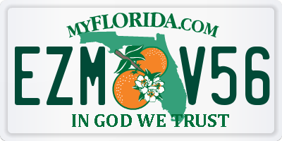 FL license plate EZMV56