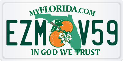 FL license plate EZMV59